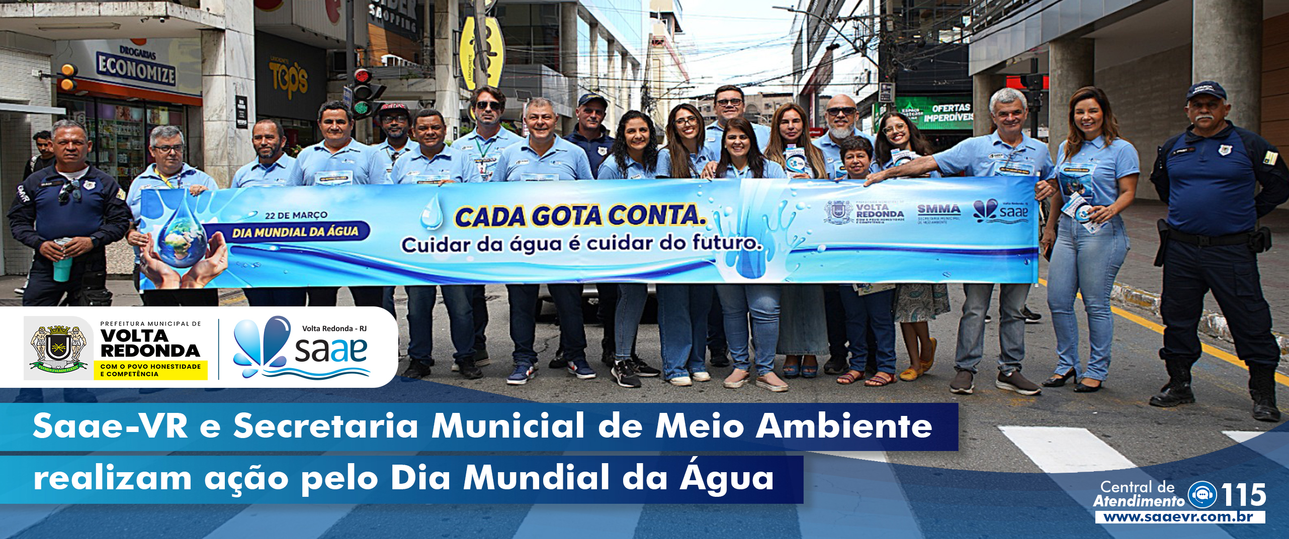 Saae-VR e Secretaria Municipal de Meio Ambiente realizam a��o pelo Dia Mundial da �gua