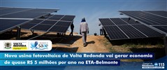 Nova usina fotovoltaica de Volta Redonda vai gerar economia de quase R$ 5 milhes por ano na ETA-Belmonte