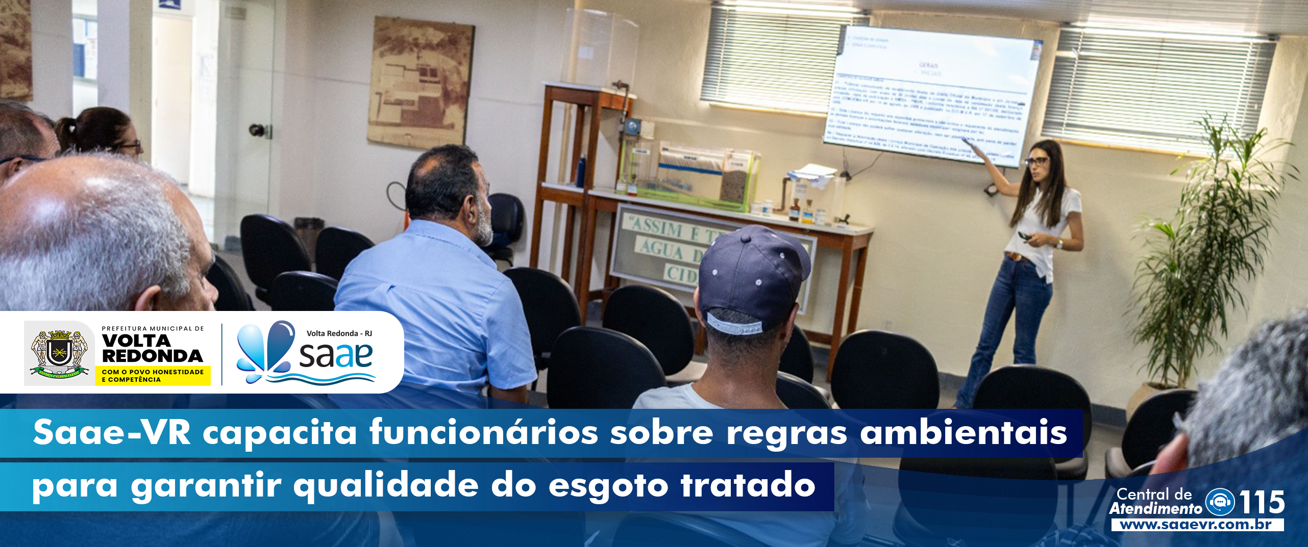 Saae-VR capacita funcionrios sobre regras ambientais para garantir qualidade do esgoto tratado